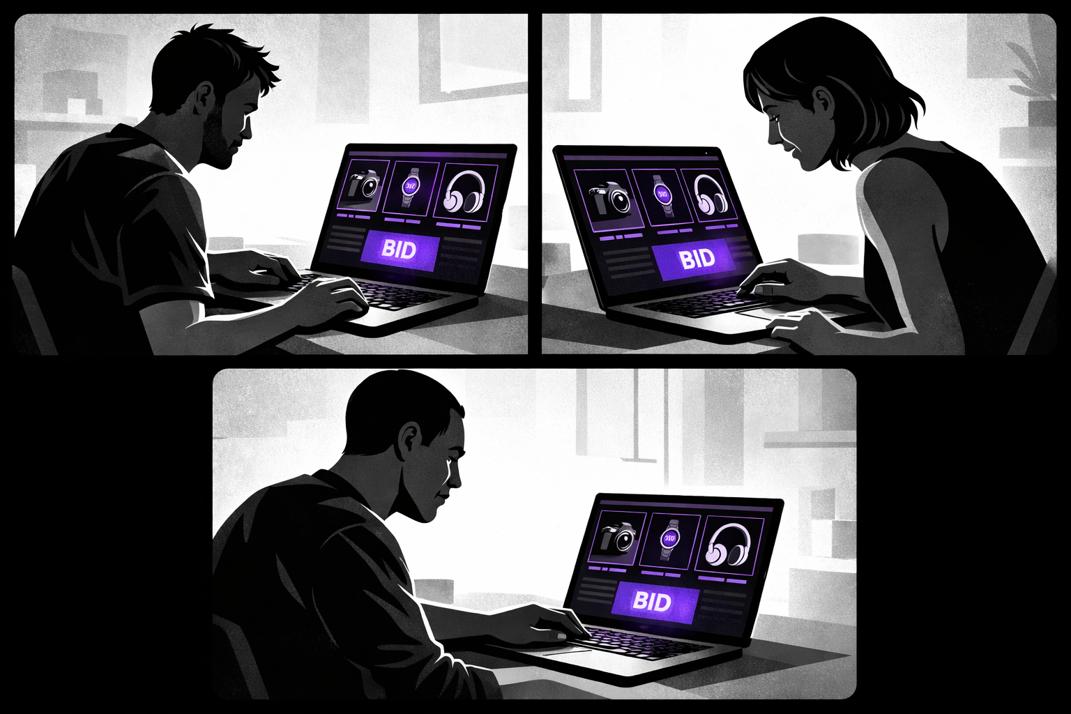 RocketBid online auction interface